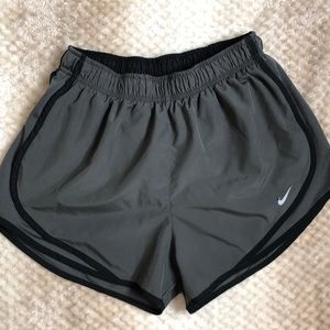 Gray and Black Nike Dri Fit Shorts Size Medium